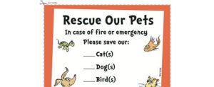 Emergency Pet Rescue Sticker