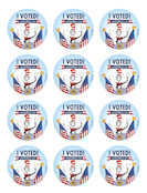 The Cat in the Hat for President “I Voted” Stickers
