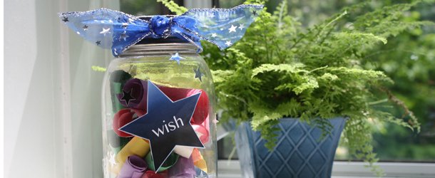 Message Filled Mason Jar love Wish Jar 