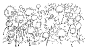 Lorax Coloring Book Page